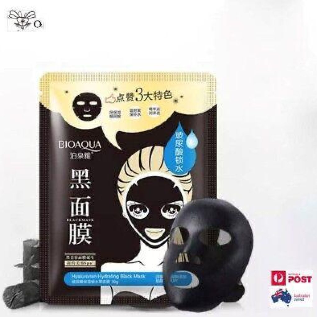 5 Pcs Bioaqua Black Mask Moisturizing Facial Mask Blackhead Remover Black Head